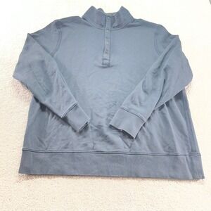 Tommy Bahama Pullover Sweatshirt Mens 2XT Mock Neck Button Fleece 100% Cotton